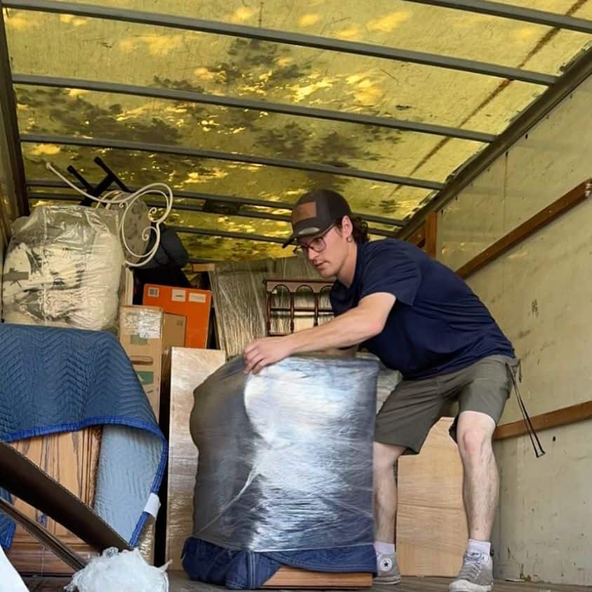 Professional hot tub moving service by Rockstar Moving Company in progress.